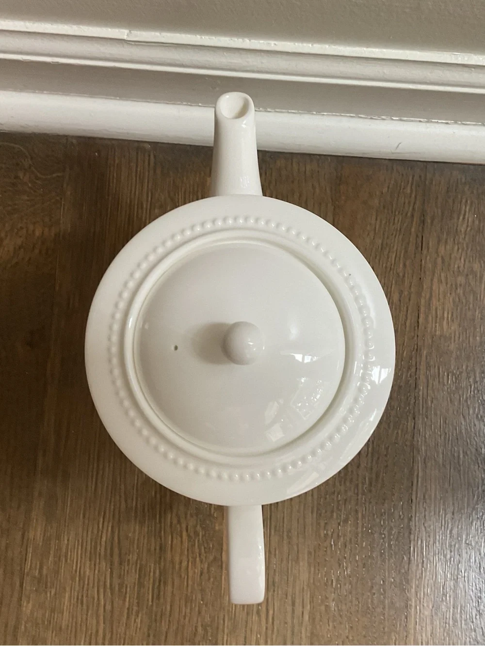 Crate&Barrel Nikko Fine Bone China White Teapot